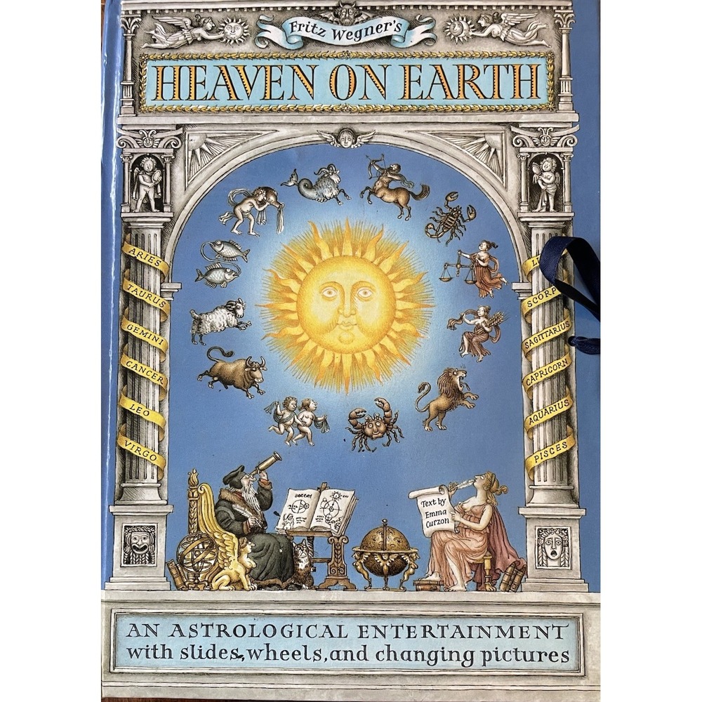 Fritz Wegner Heaven On Earth Astrology Book Vintage 90s Celestial Zodiac